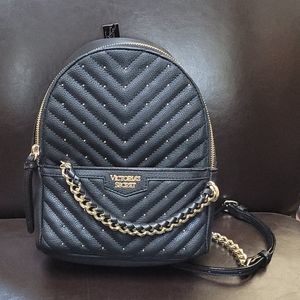 Victoria's Secret's black, gold studded back pack